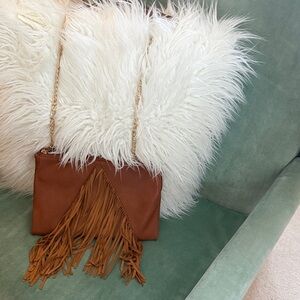 Brown Fringe Crossbody Bag